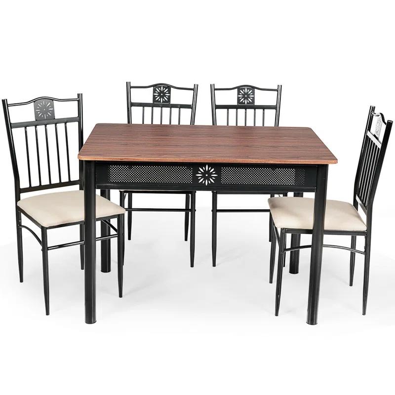 Costway 4 - Person Four Leg Dining Set