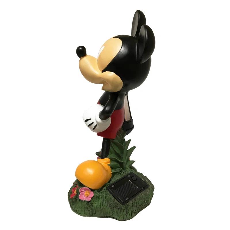 Back Yard Glory BACKYARD GLORY Disney Mickey Mouse Solar LED Lighted Lantern Everyday Outdoor Garden Statue, 12 inches Tall, Officially Licensed Disney Product