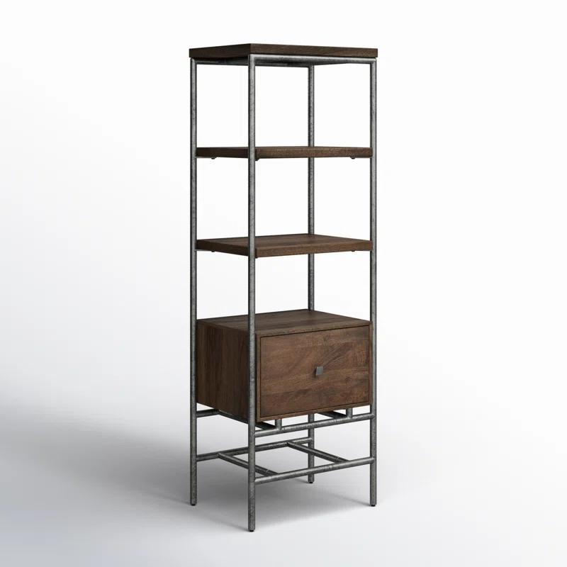 Gerti Narrow Etagere Bookcase