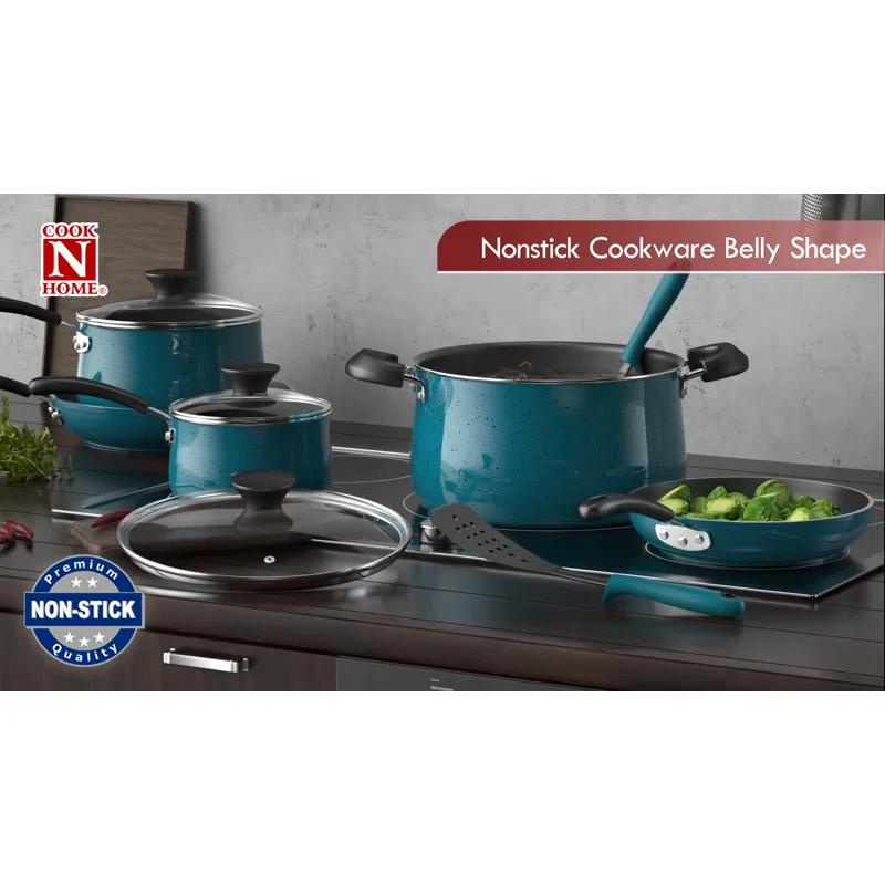 Cook N Home Cook N Home Non-Stick Aluminum Pots and Pans Kitchen Cookware Set 12 Piece