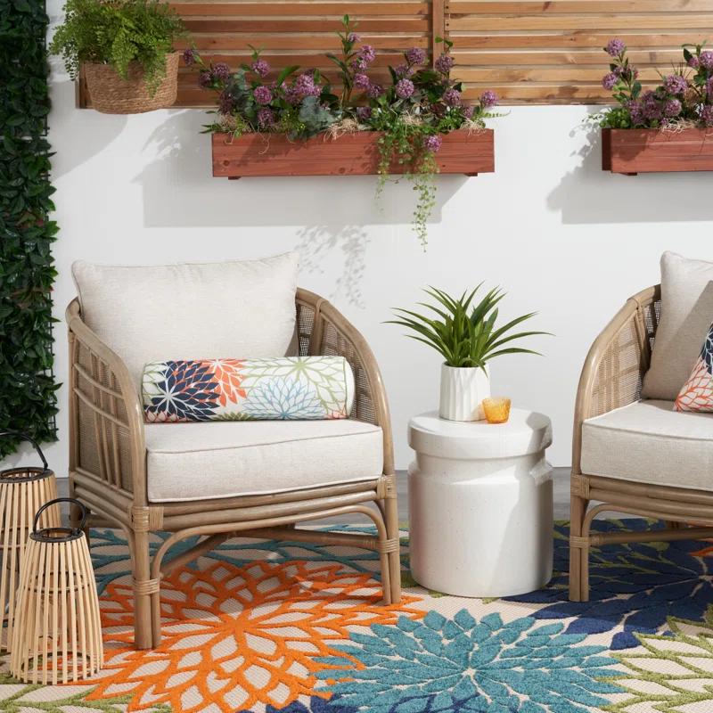 Mina Victory Angelis Bolster Indoor/Outdoor Pillow Cover & Insert