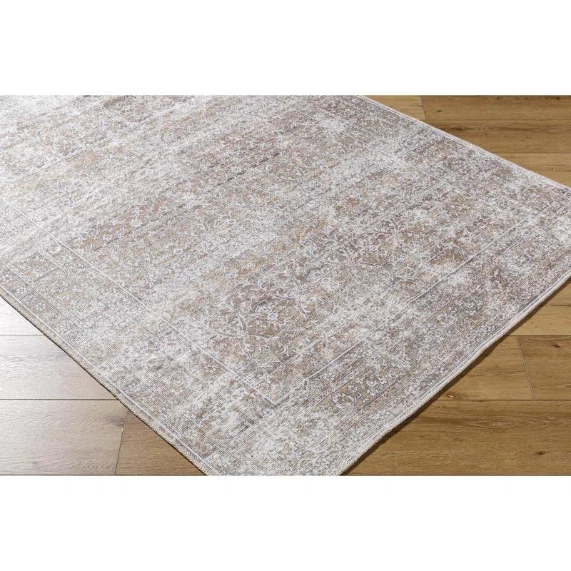 Our PNW Home x Livabliss Our PNW Home x Livabliss Machine Washable Oriental Boho Dark Brown Cream Area Rug