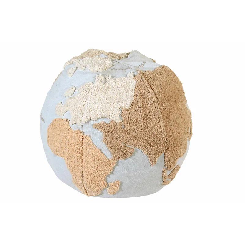 Lorena Canals World Map Pouf