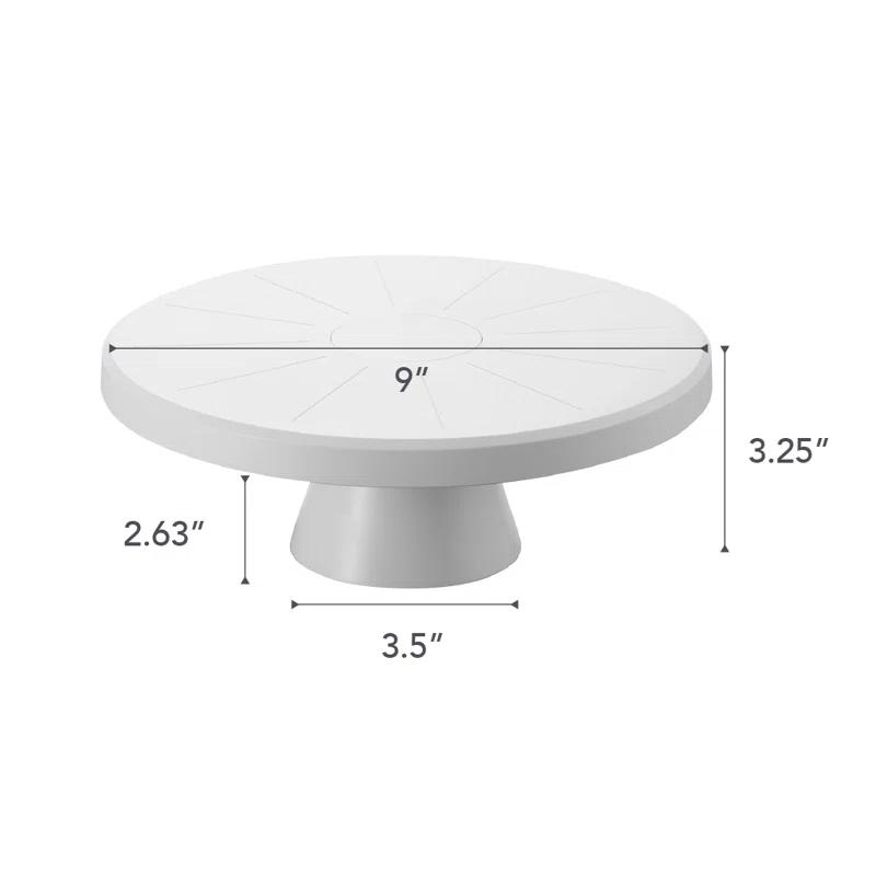 Yamazaki Home Yamazaki Home Plastic 9" Round, Stackable Cake And Dessert Stand, Plastic, Stackable