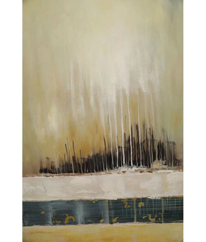 Aria Home Soleron Frameless Oil Painting Large Hand-Painted Canvas Wall Art 31"X47"