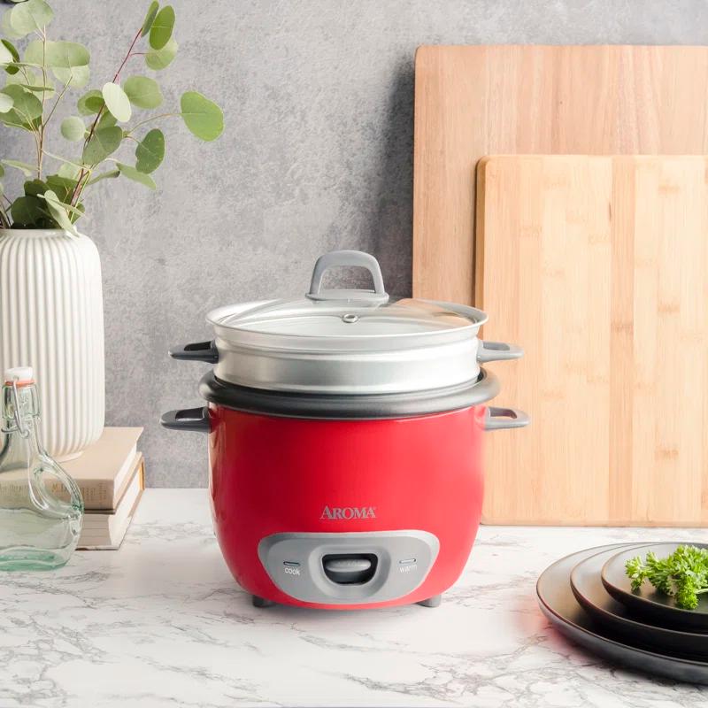 Aroma Aroma 14-Cup Pot Style Rice Cooker and Food Steamer Set