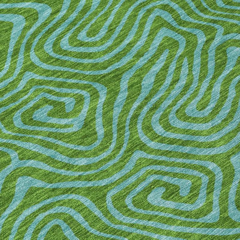 Machine Washable Indoor/Outdoor Chayden ACN1031 Green Rug