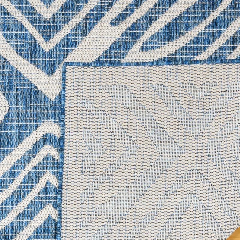 Gertmenian Gertmenian Tropea Stella Navy Blue/Ivory Tibal Diamond Indoor/Outdoor Flatweave Area Rug