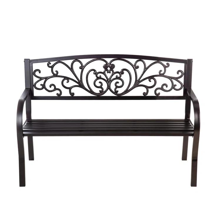 House of Hampton® Blooming Garden Metal Bench