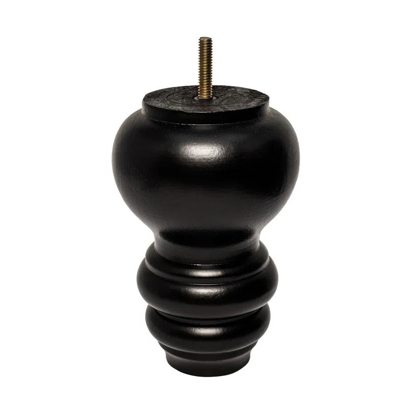 Architectural Products by Outwater L.L.C. 6 in x 4 in Solid Hardwood Round Bun Foot - 1 Piece