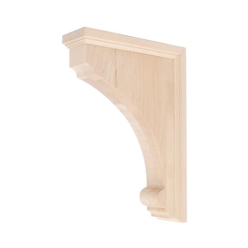 Architectural Products by Outwater L.L.C. 10 in x 2-1/8 in x 7 in Unfinished Small Solid Traditional Plain Wood Backet Corbel