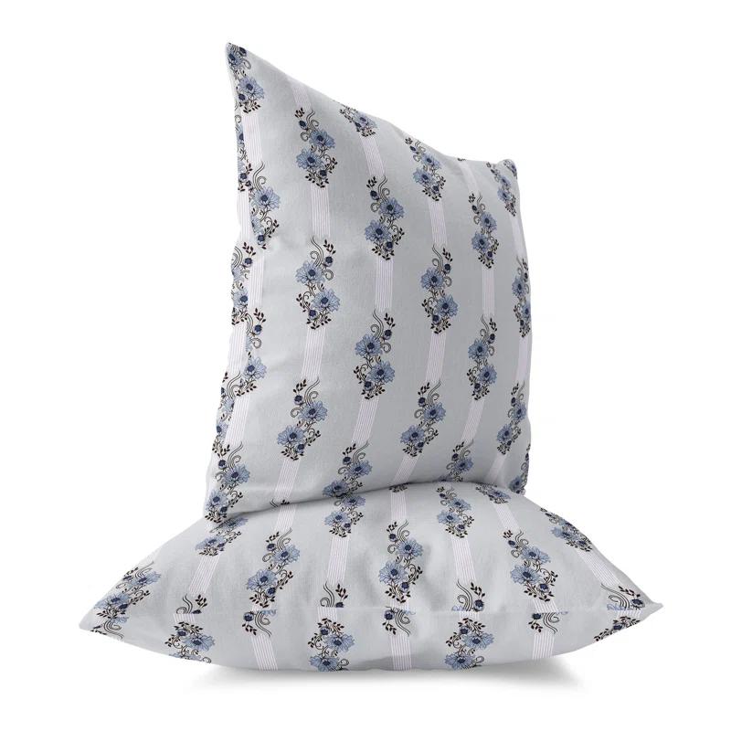 Amrita Sen Floral Luminosity Floral Indoor/Outdoor Reversible Throw Pillow