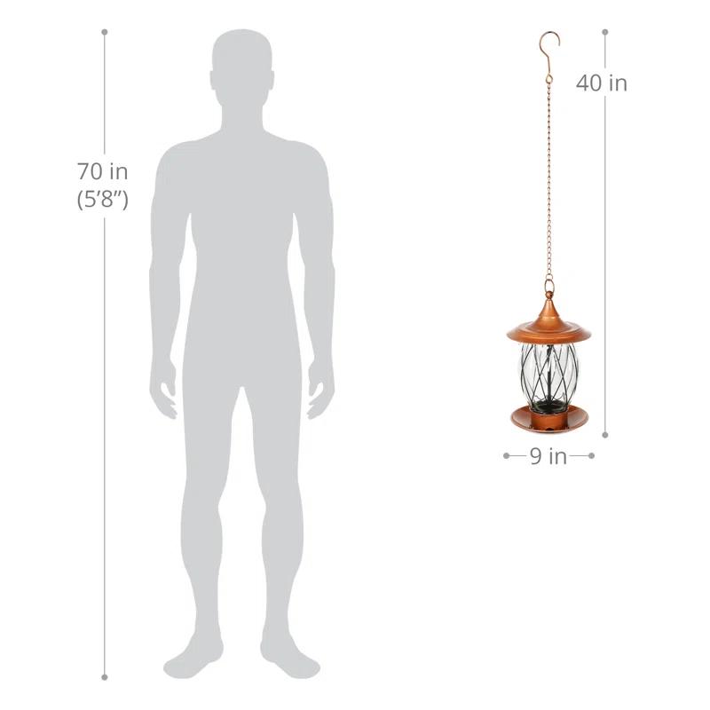 Exhart Exhart Solar Bird Feeder, 8.66 by 14.96 Inches