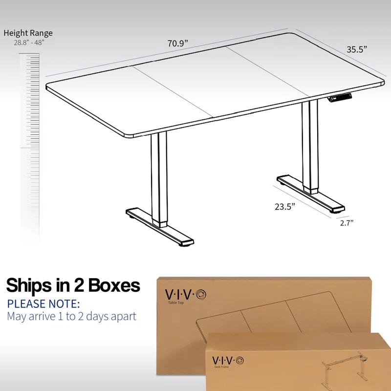Vivo VIVO Single Motor Electric Desk with Push Button Memory Controller
