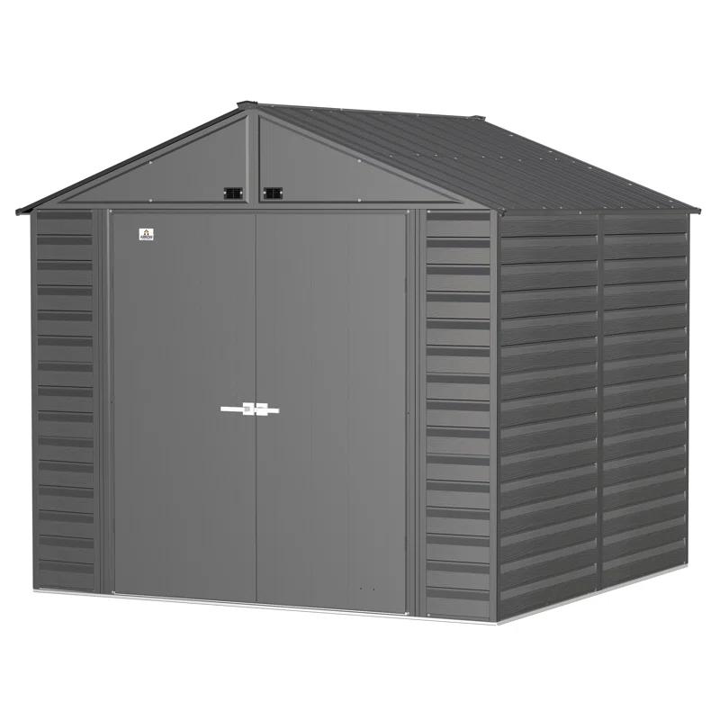 Arrow 8 ft. W x 8 ft. D Galvanized Steel Storage Shed