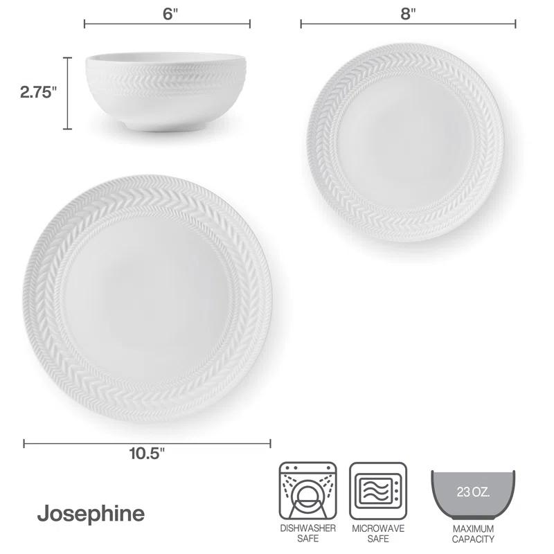 Pfaltzgraff Pfaltzgraff Josephine 24-Piece Porcelain Dinnerware Set, Service for 8