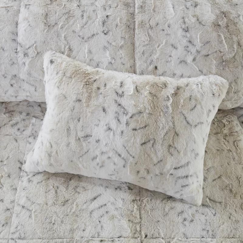 Madison Park Zuri Faux Fur Comforter Set