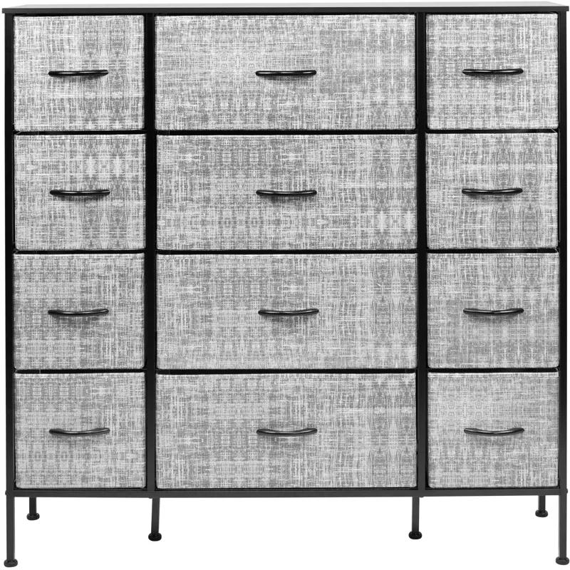 Sorbus Sorbus 12 Drawers Dresser with Steel Frame and Wood Top