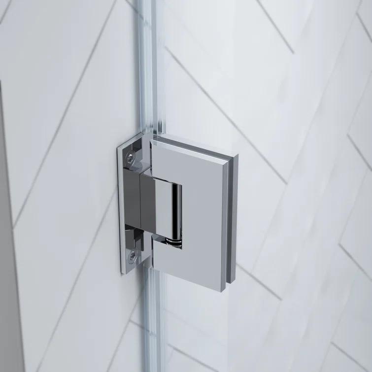 Ove Decors Endless Tampa-Pro 23" W x 72" H Corner Frameless Shower Kit, Door, Panel, Shelves TP0102101