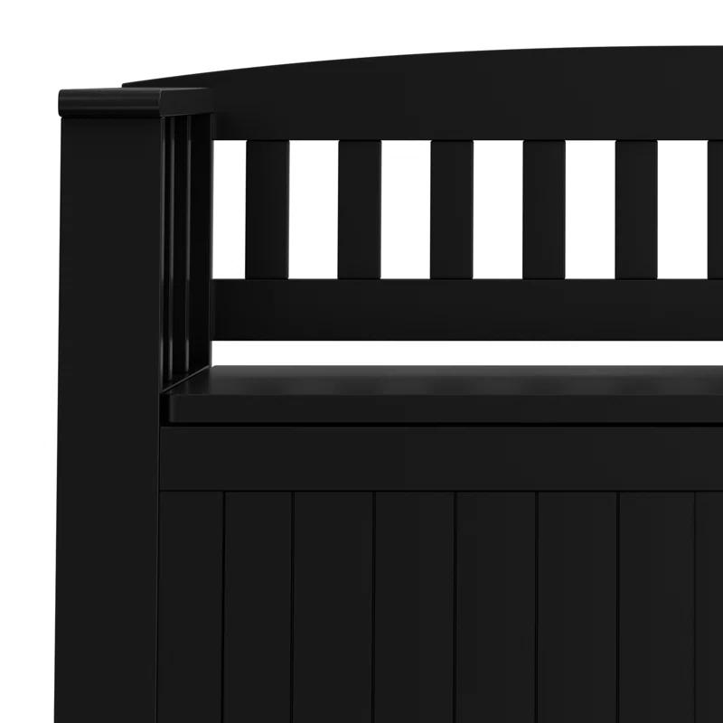 Simpli Home Acadian Solid Wood Entryway Storage Bench with Lift-Top Lid and Dual Compartments