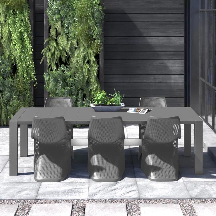 Farrah 118.1'' Rectangular 6 - Person Outdoor Dining Set