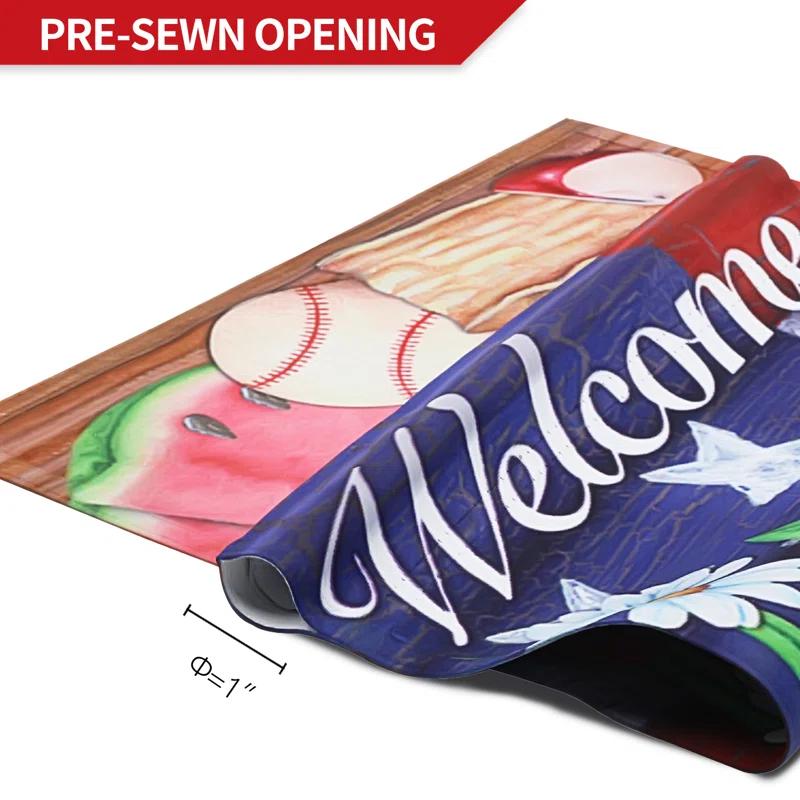 ANLEY American Summer Welcome Watermelon Cake 2-Sided Polyester 18 x 12.5 in. Garden Flag