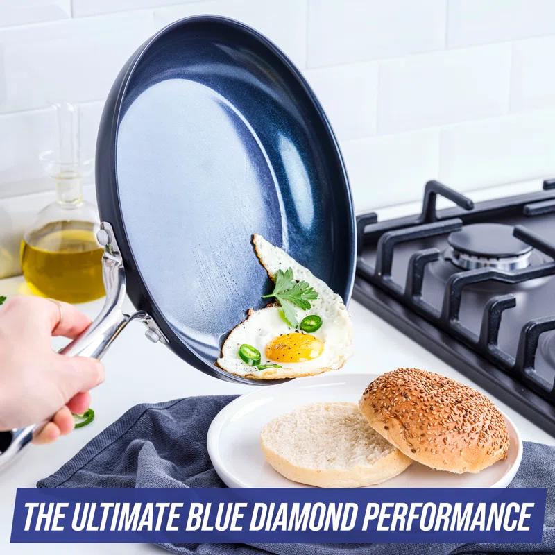 Blue Diamond Hard Anodized Nonstick 2pc Fry Pan Set, 10" & 12"