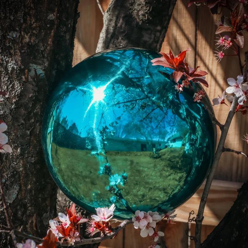 The Holiday Aisle® Champlain Metal Abstract Gazing Ball