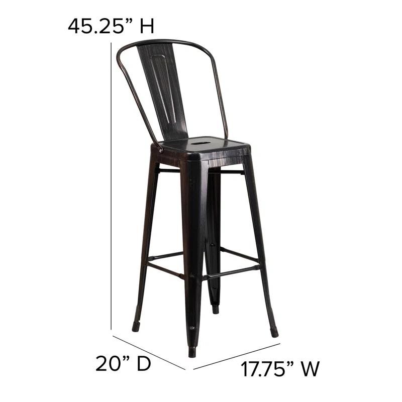 Flash Furniture Metal Outdoor Stool