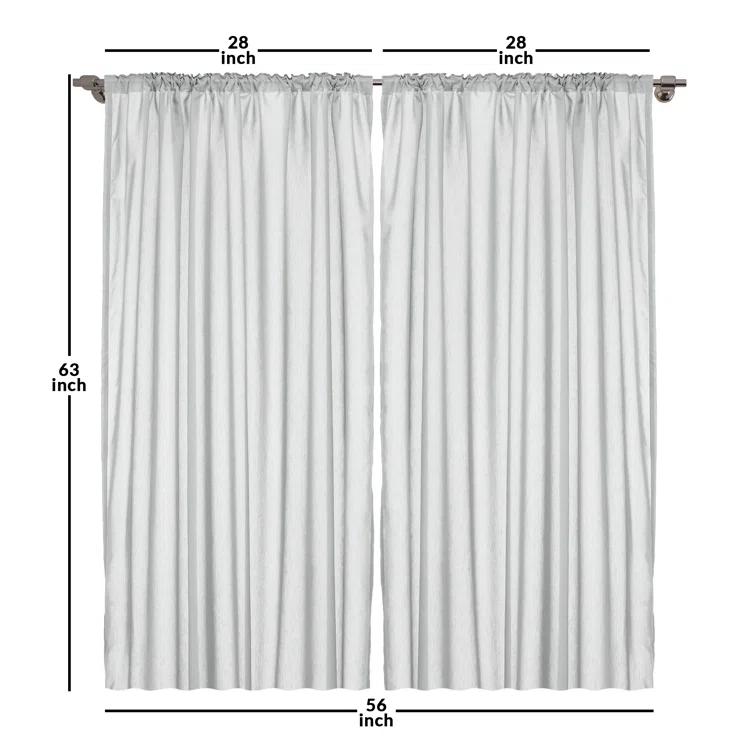Ambesonne Semi-Sheer Rod Pocket Sliding Panel (Set of 2)