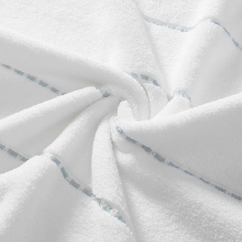 Tommy Bahama Ridley Solid Cotton Blue 3 Piece Towel Set