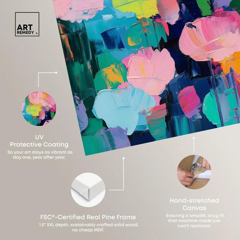 Art Remedy Glide of Colors Canvas Modern Color Abstract by Art Remedy