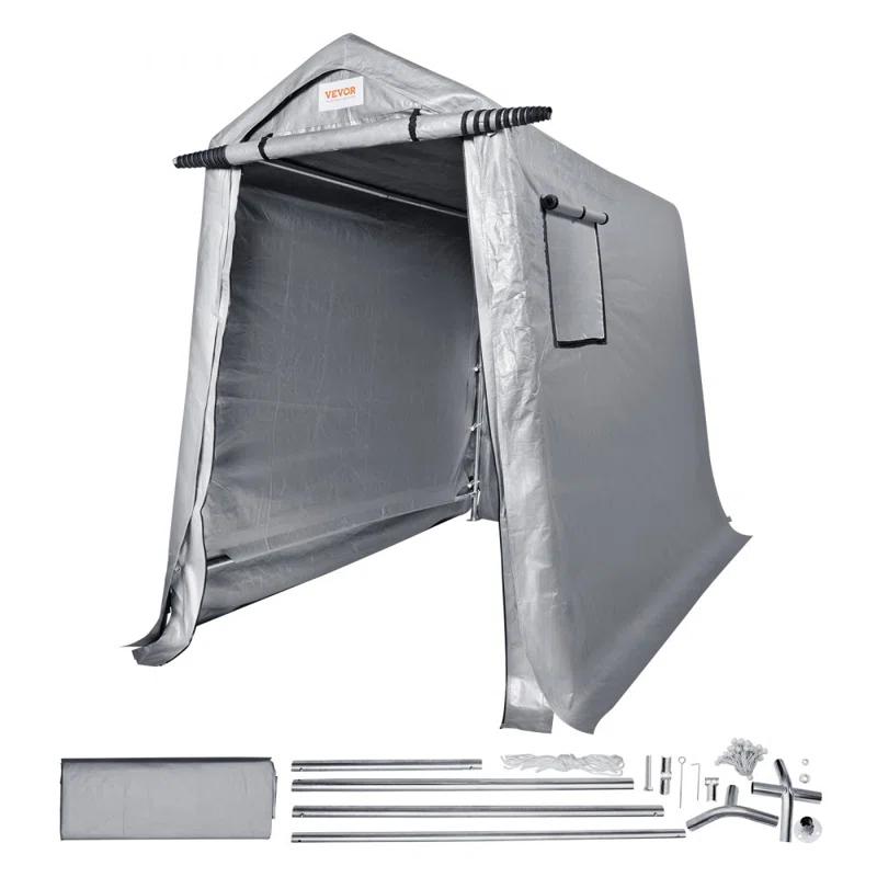 VEVOR Heavy Duty Waterproof 6 ft. W x 8 ft. D Polyethylene Portable Storage Shed | Wayfair