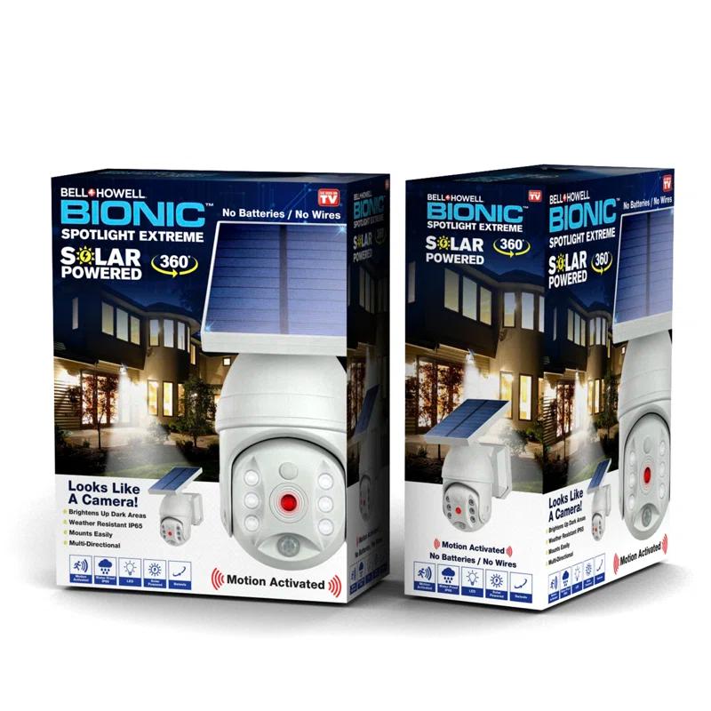 Bell + Howell LED Solar Powered Outdoor Security Spotlight with Motion Sensor