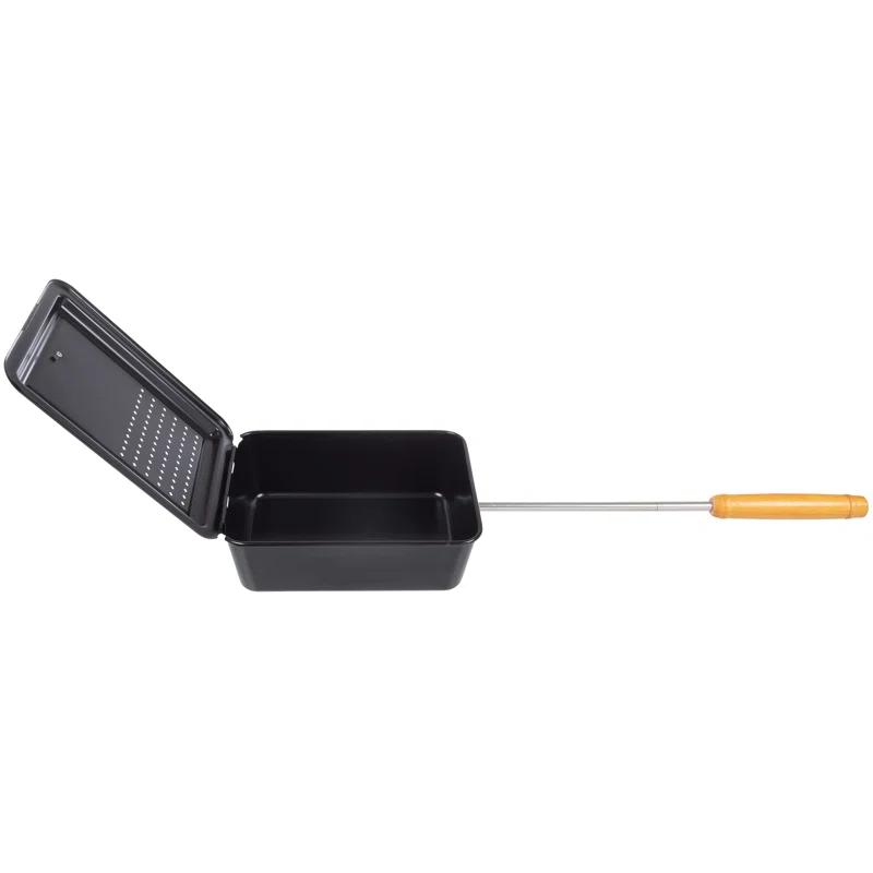 Great Northern Popcorn Campfire Popcorn Popper - Old Fashioned Popcorn Maker with Nonstick Finish and Extended Handle - Camping Gear and Campfire Cooking Equipment by Great Northern Popcorn (Black)