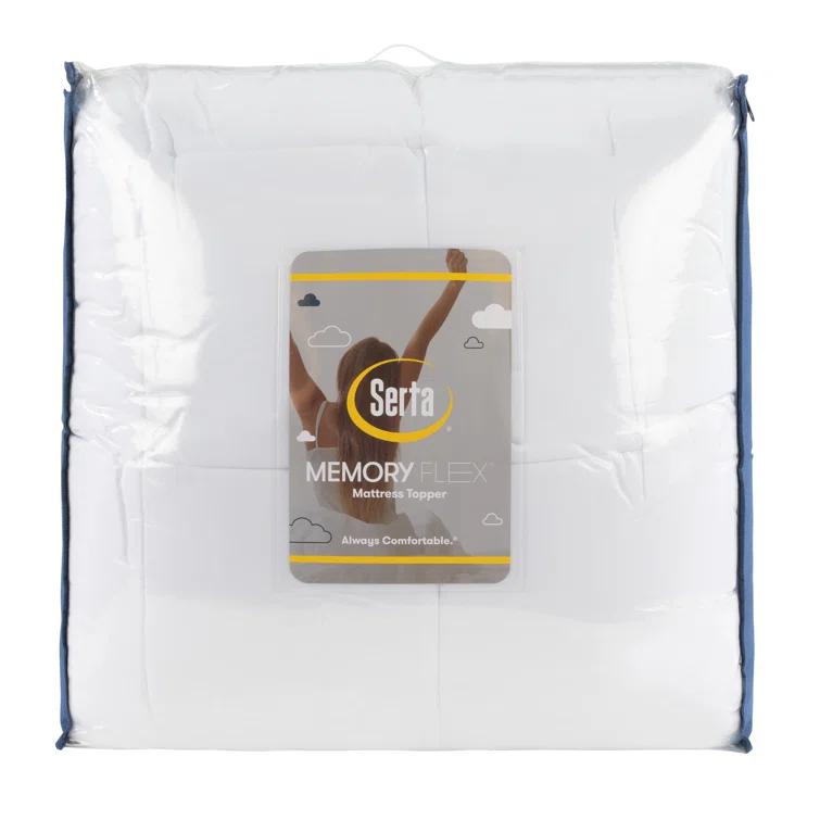 Serta Serta Memory Flex Mattress Topper With 2 In Down Alternative Pillow Top Gusset