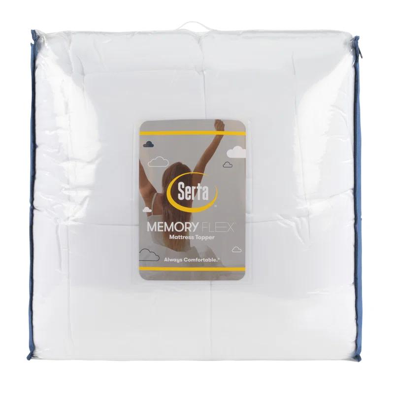 Serta Serta Memory Flex Mattress Topper With 2 In Down Alternative Pillow Top Gusset