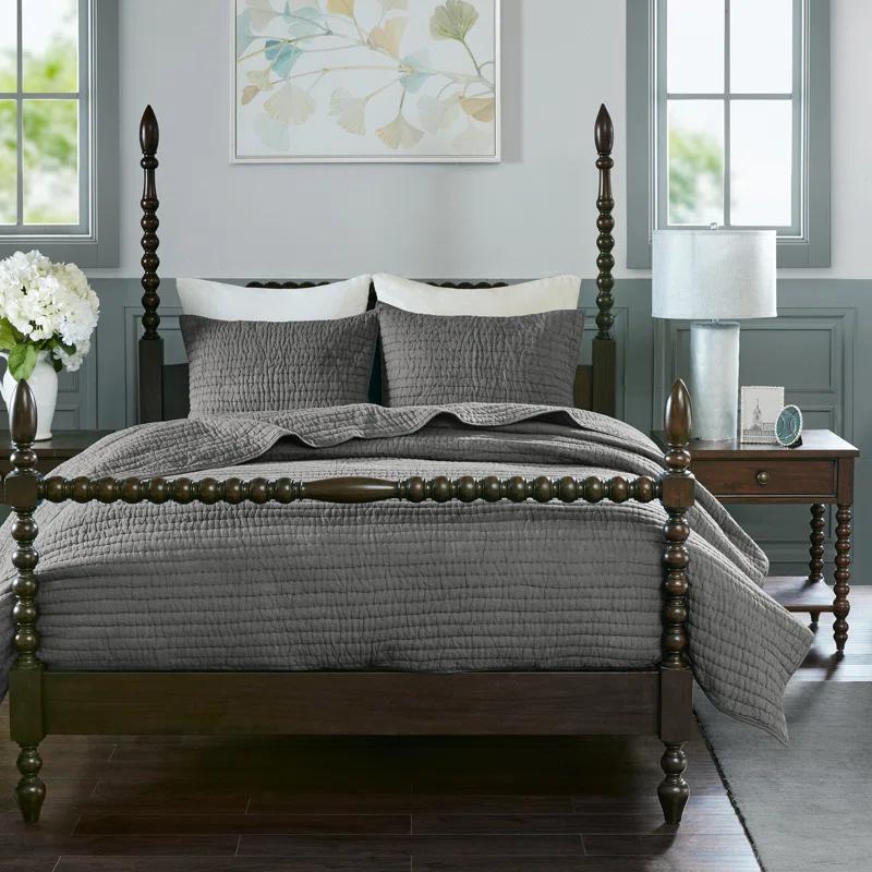 Madison Park Signature Madison Park Signature Serene 3 Piece Hand Quilted Cotton Quilt Set