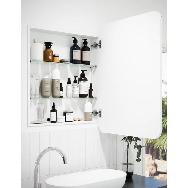 Glass Warehouse One Door MDF Square Shape Medicine Cabinet