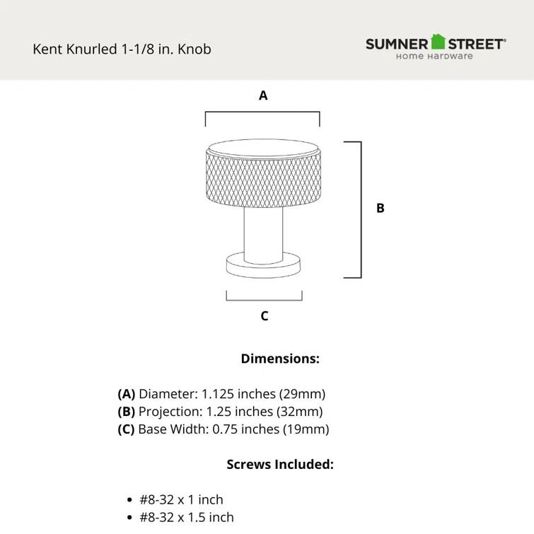 Kent Round Knob Multipack (Set of 10)