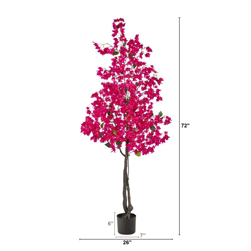 Primrue Faux Flowering Tree in Planter