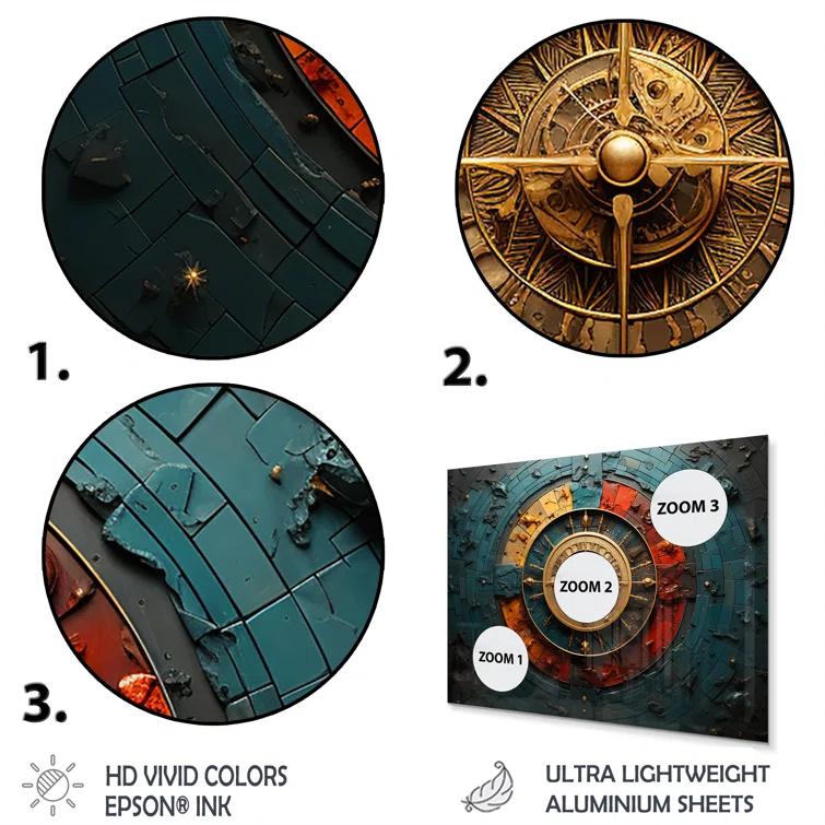 Design Art Astrology Zodiac Wheel - Astrology Metal Wall Art Set