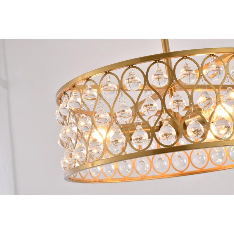 Kridia 3 Light Black Metal Frame Chandelier With Crystal Accents