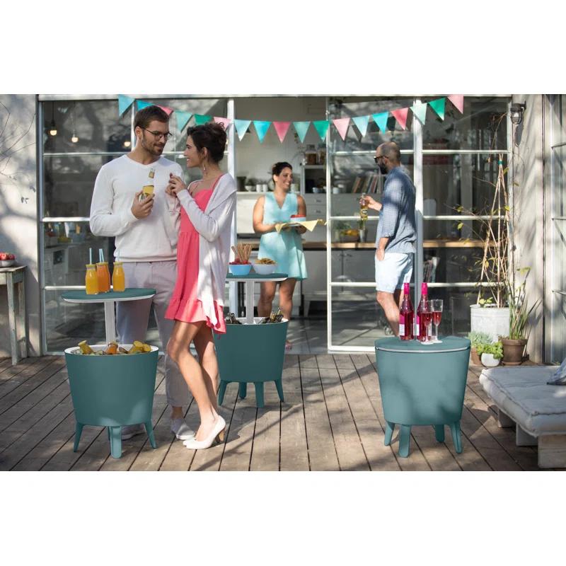Keter 32 Qt. Cool Bar Cooler Outdoor Weather Resistant Patio Furniture 2 in 1 Pop Up Cocktail Side Table and Beverage Cooler Combo & Reviews | Wayfair
