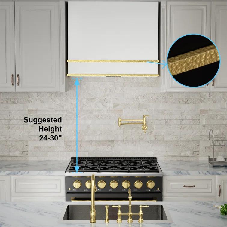 Akicon Akicon 36" Stainless Steel 600 CFM Ducted (Vented) Wall Mounted Required Range Hood AK-HS36HB-SWG