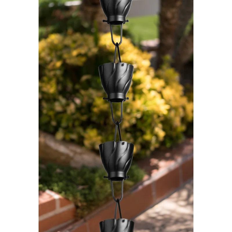 Monarch Rain Chains Aluminum Akira Rain Chain Replacement Downspout for Gutters