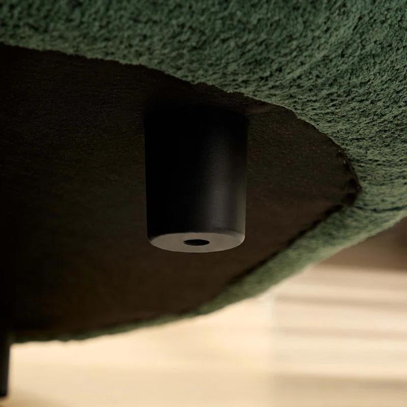 Hokku Designs 102.36" Mid-Century Modern Upholstered 4-Seat Sectional Curved Sofa Couch