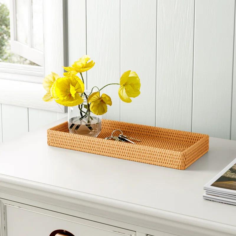Artifacts Trading Company Artifacts Rattan Rectangular Vanity Tray
