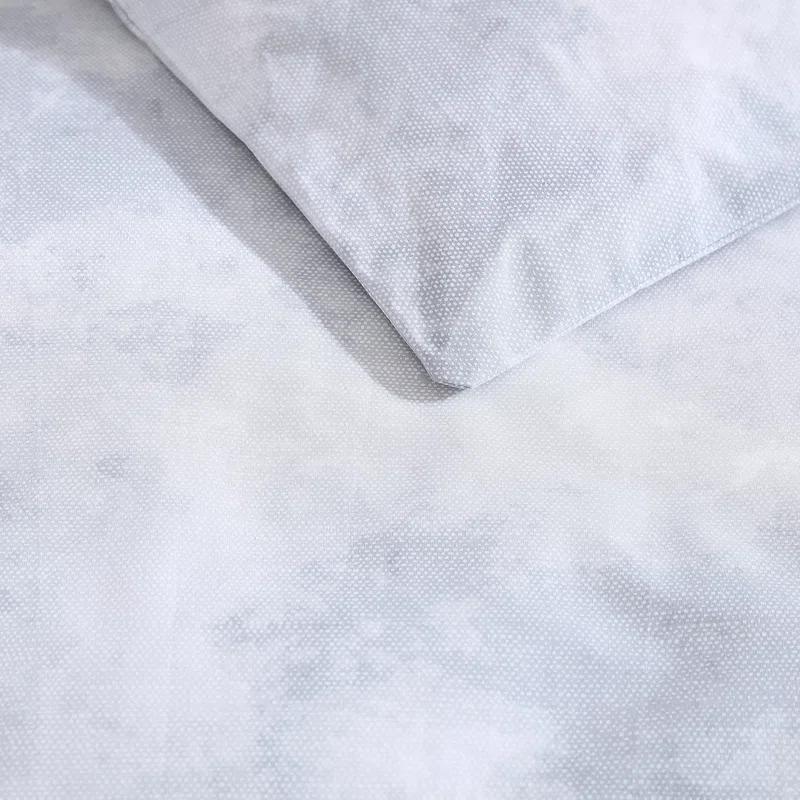 Gray/White Reversible 2 Piece Duvet Cover Set