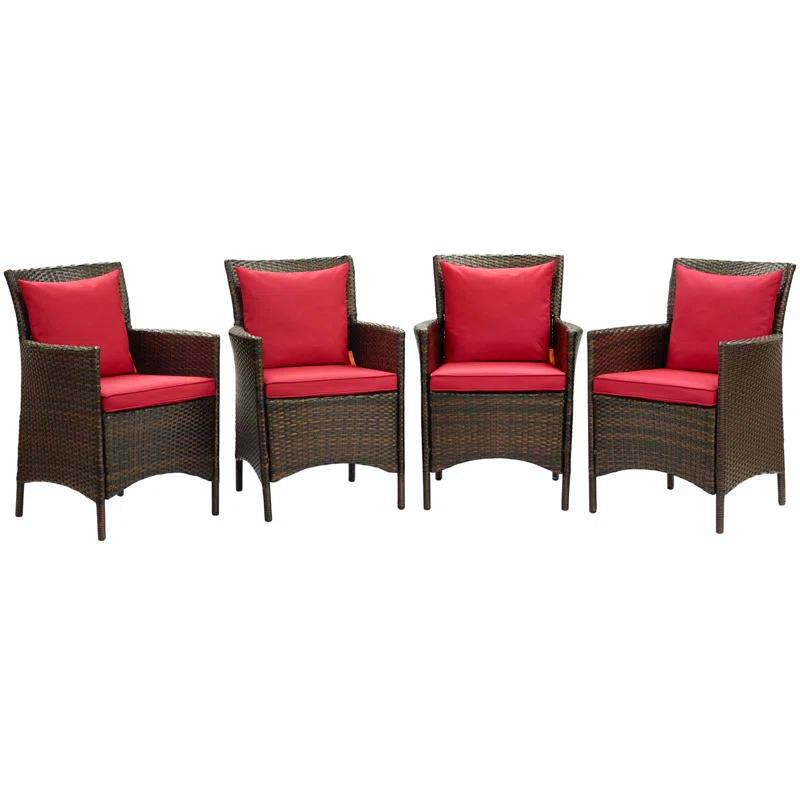 Modway Conduit Outdoor Patio Wicker Rattan Dining Armchair by Modway (Set of 4)